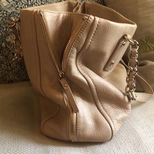 Kate Spade buff colored handbag/tote nwot